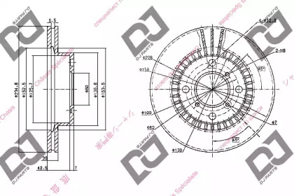 Тормозной диск DJ PARTS BD1077